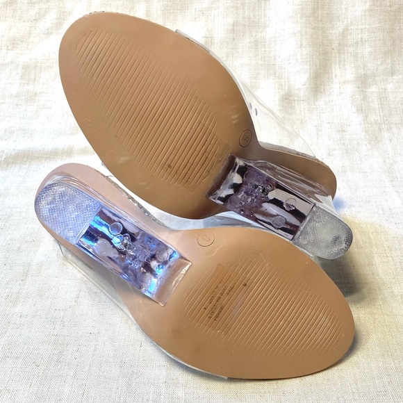 Cape Robbin Lemonade Crystal Clear Acrylic Wedge Heel - Picture 7 of 12